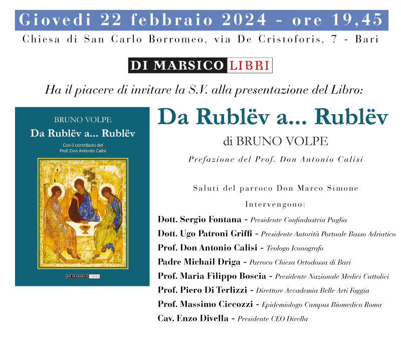 Ha il piacere di invitare la S.V. alla presentazione del Libro: Da Rublëv a… Rublëv